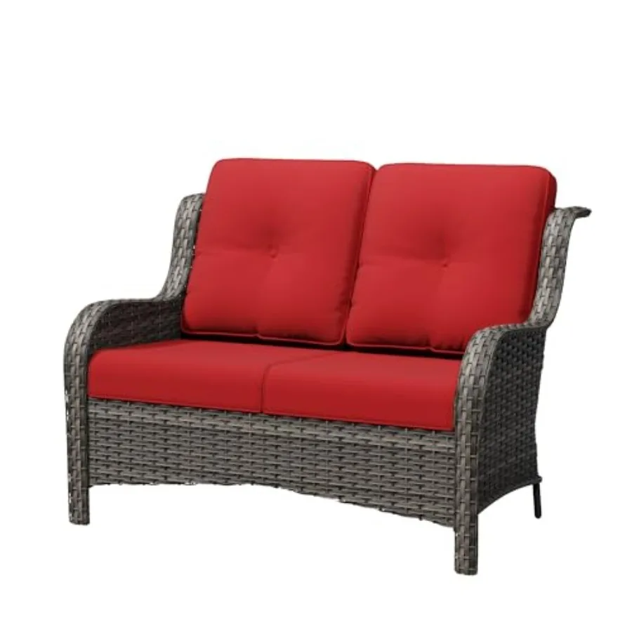 Wicker Patio Loveseat, 2 Seat Outdoor Couch with Thickened Olefin Cushions, High Back and Deep Seating, Hand-Woven PE Rattan fo
Wicker Patio Loveseat, 2 Seat Outdoor Couch with Thickened Olefin Cushions, High Back and Deep Seating, Hand-Woven PE Rattan fo