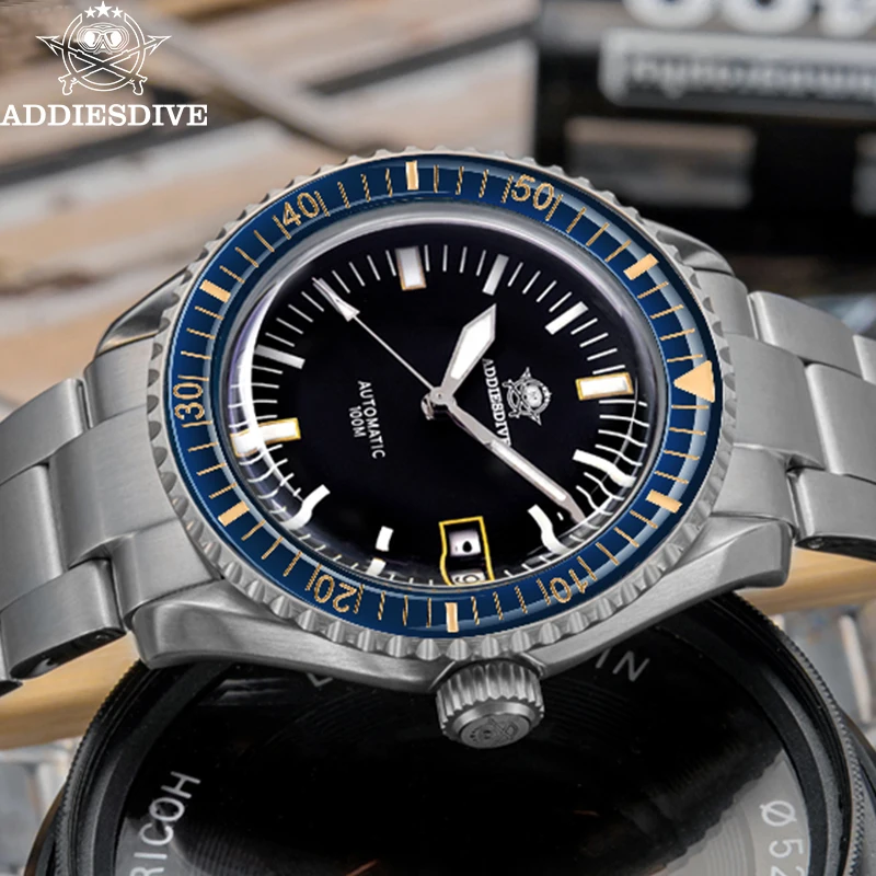 ADDIESDIVE 40mm Men's Watch 316L Stainless Steel 100m Waterproof WristWatch Calendar Bubble Glass Sapphire BGW9 Luminous AD2058
ADDIESDIVE 40mm Men's Watch 316L Stainless Steel 100m Waterproof WristWatch Calendar Bubble Glass Sapphire BGW9 Luminous AD2058