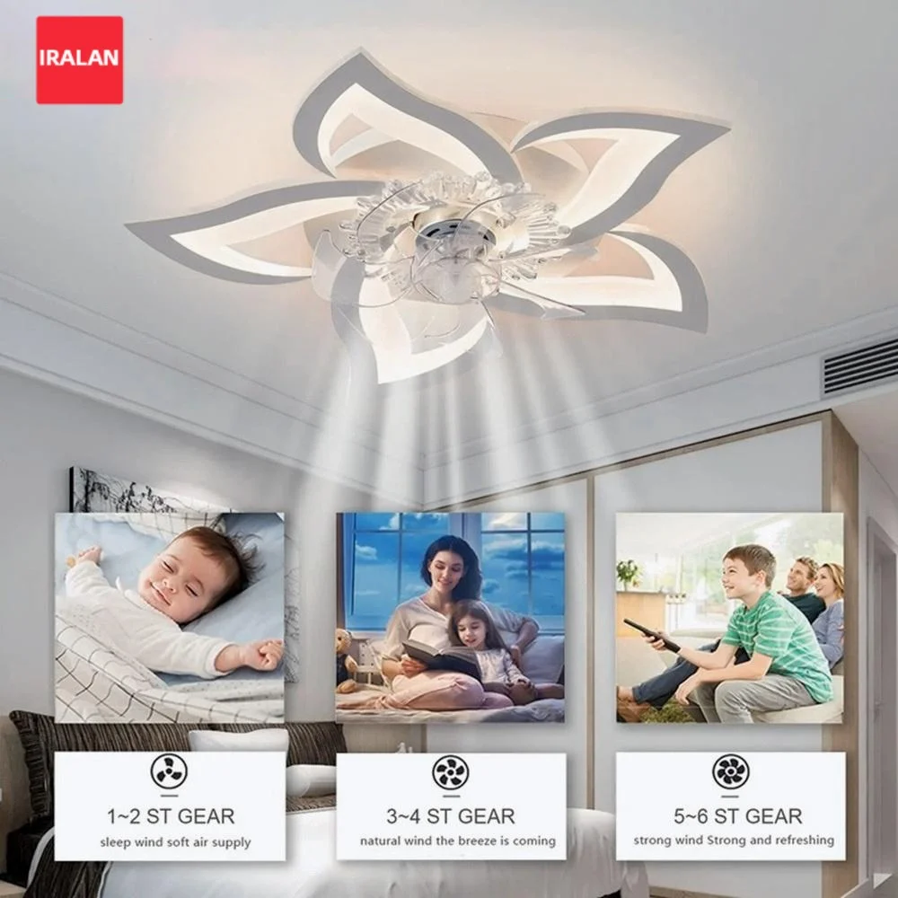 IRALAN Luxurious LED Ceiling Fan Lotus Shaped Ceiling Fan with Light and APP Remote Control Cooling Ventilation Fan Bedroom
IRALAN Luxurious LED Ceiling Fan Lotus Shaped Ceiling Fan with Light and APP Remote Control Cooling Ventilation Fan Bedroom