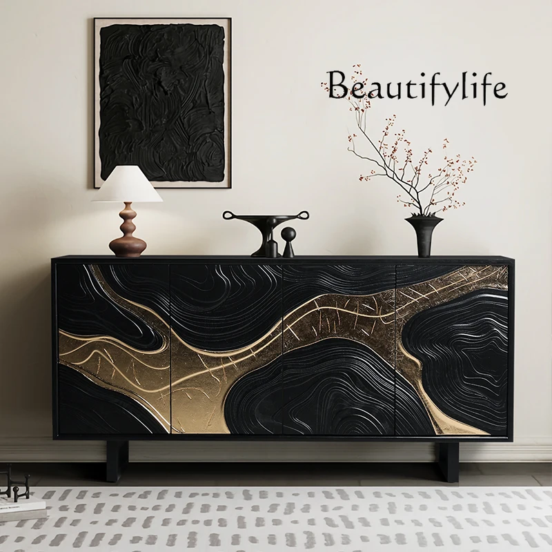 Medieval solid wood dining side cabinet light luxury high-end door cabinet designer art storage creative side cabinet
Medieval solid wood dining side cabinet light luxury high-end door cabinet designer art storage creative side cabinet