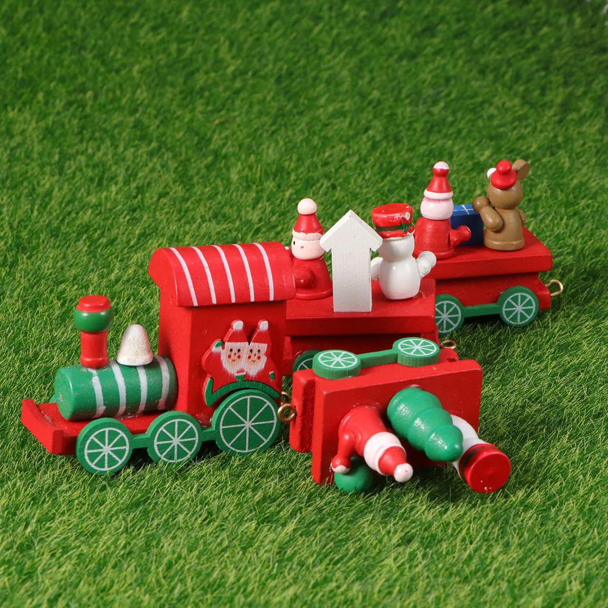 Mini Four-Section Wooden Train Colorful Painted Christmas Cartoon Creative Desktop Ornament For Table Window Shelf
Mini Four-Section Wooden Train Colorful Painted Christmas Cartoon Creative Desktop Ornament For Table Window Shelf