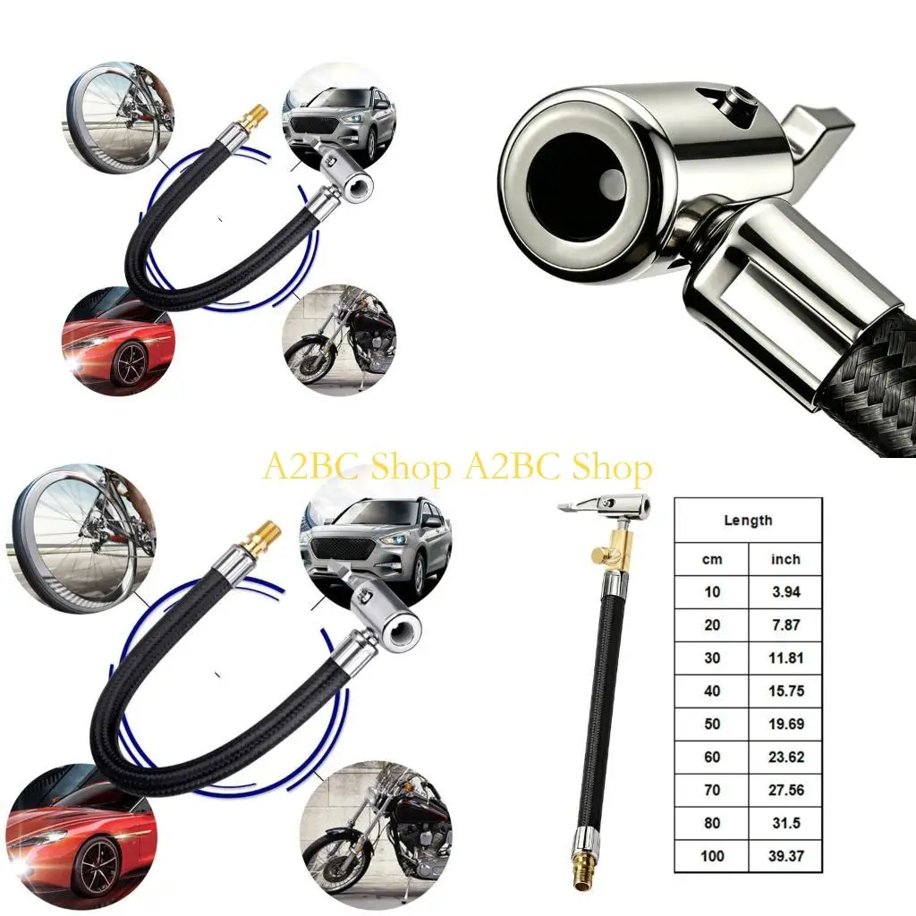 A2BC Air Tyre Inflator Pressure Auto Tire Hose Pump Gauge Hose Connector Flexible
A2BC Air Tyre Inflator Pressure Auto Tire Hose Pump Gauge Hose Connector Flexible