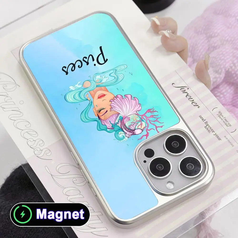 Zodiac Sign Pisces Phone Case for iPhone 17 16 15 14 13 12 11 Air Pro Max Plus Electroplated Silver Magsafe Cover
Zodiac Sign Pisces Phone Case for iPhone 17 16 15 14 13 12 11 Air Pro Max Plus Electroplated Silver Magsafe Cover