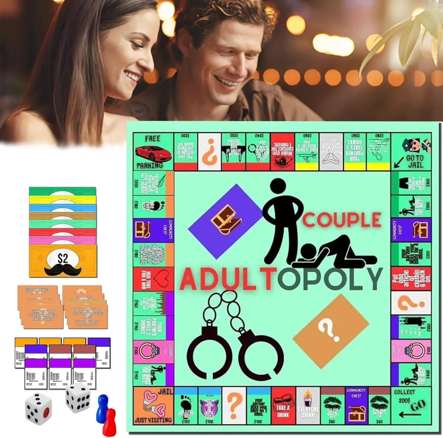 Adultopoly Board Game Couples Adultopoly Date Night Game Fun Interactive Relationship Card Game Conversation Cards For Couples
Adultopoly Board Game Couples Adultopoly Date Night Game Fun Interactive Relationship Card Game Conversation Cards For Couples