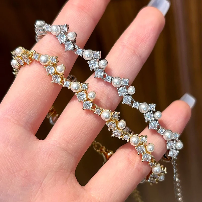 PONYKISS Tibetan Silver Zircon Imitation Pearl Geometric Charm Bracelets for Women Trendy Fashion Jewelry Minimalist Accessories
PONYKISS Tibetan Silver Zircon Imitation Pearl Geometric Charm Bracelets for Women Trendy Fashion Jewelry Minimalist Accessories
