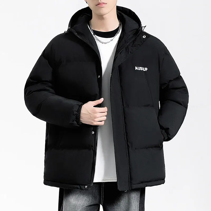 Thickened Cotton Hooded Jacket Autumn Winter Warm Personality Print Simple Matchable Anti-Cold Clothes for Men Youth Style
Thickened Cotton Hooded Jacket Autumn Winter Warm Personality Print Simple Matchable Anti-Cold Clothes for Men Youth Style
