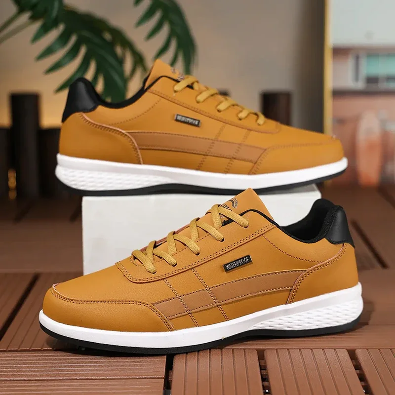 Leather PU Men's Shoes Sneakers Trend Casual Shoes Breathable Leisure Men Vulcanize Shoes Non-slip Tennis Sneaker Footwear
Leather PU Men's Shoes Sneakers Trend Casual Shoes Breathable Leisure Men Vulcanize Shoes Non-slip Tennis Sneaker Footwear