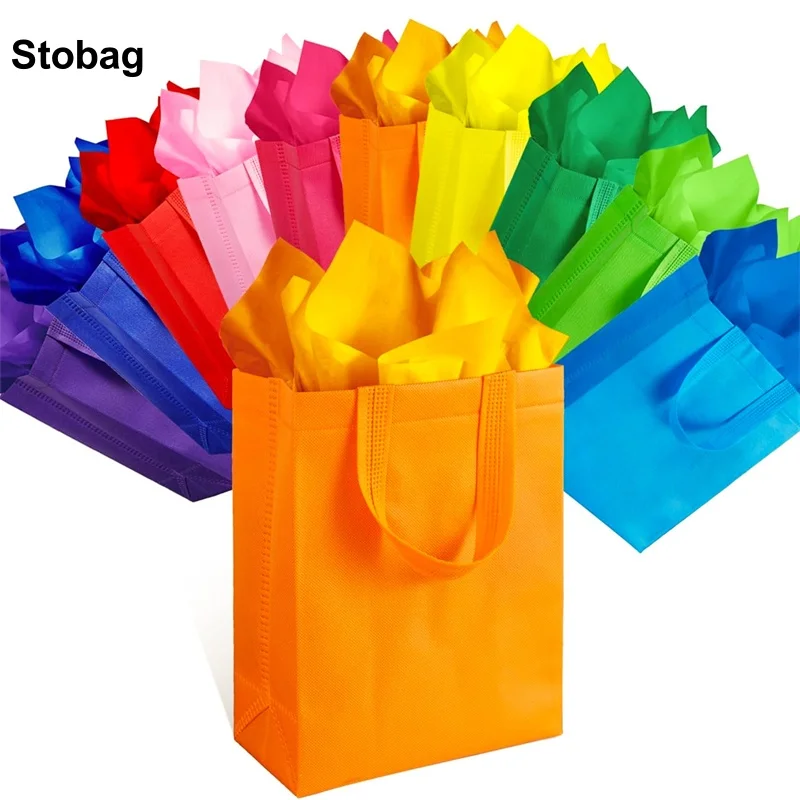 Stobag 50pcs Wholesale Color Non-woven Shopping Tote Bags Gift Cloth Fabric Kids Storage Reusable Pouches Birthday Party Favors
Stobag 50pcs Wholesale Color Non-woven Shopping Tote Bags Gift Cloth Fabric Kids Storage Reusable Pouches Birthday Party Favors