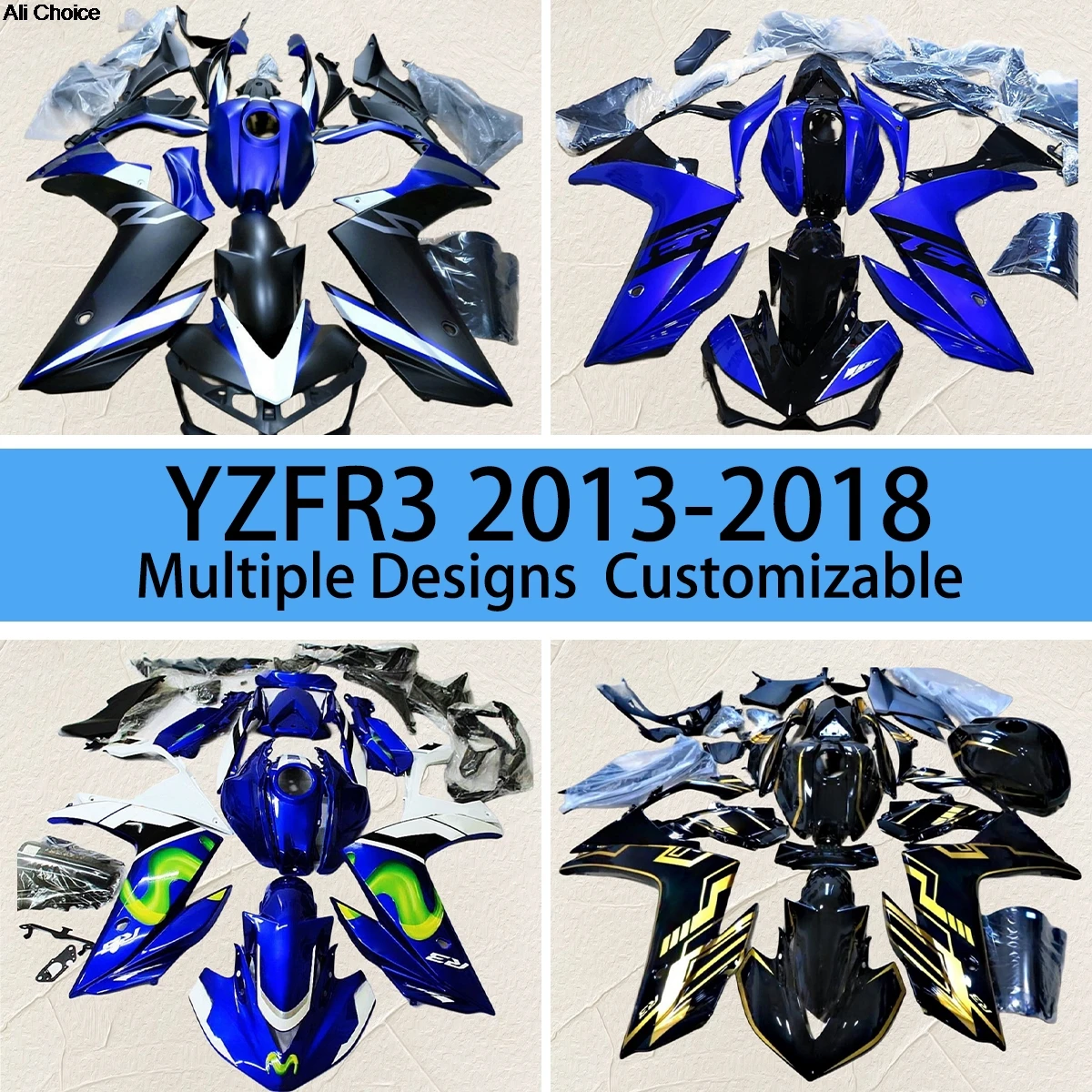 ABS Fairing Kit for YAMAHA YZFR3 2013 2014 2015 2016 2017 2018 Complete Motorcycle Plastic Component Fairings YZF R3 13-18
ABS Fairing Kit for YAMAHA YZFR3 2013 2014 2015 2016 2017 2018 Complete Motorcycle Plastic Component Fairings YZF R3 13-18