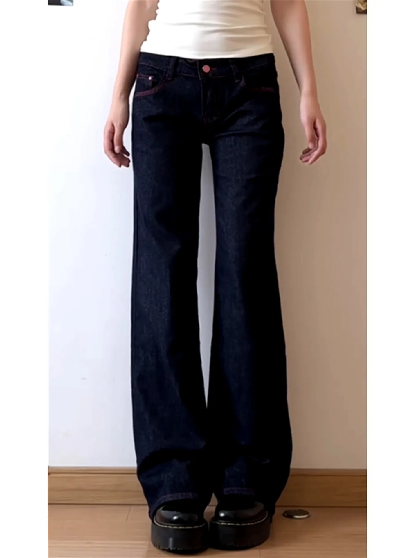 American Retro Low Waist Straight Leg Jeans Women Summer Loose Slim Long Hot Girl Wide Leg Floor Length Pants
American Retro Low Waist Straight Leg Jeans Women Summer Loose Slim Long Hot Girl Wide Leg Floor Length Pants