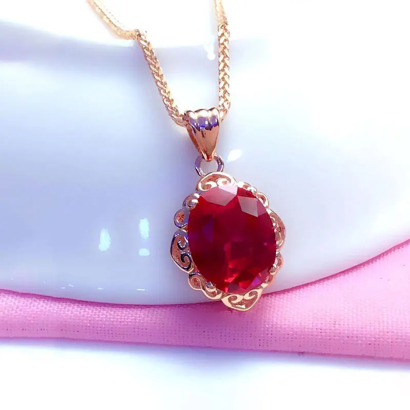 Oval Red Stone Pendant Nelace 4K Rose Gold Plated Women's Gift Ele Faion Jewelry Clasp Chain Fre out
Oval Red Stone Pendant Nelace 4K Rose Gold Plated Women's Gift Ele Faion Jewelry Clasp Chain Fre out