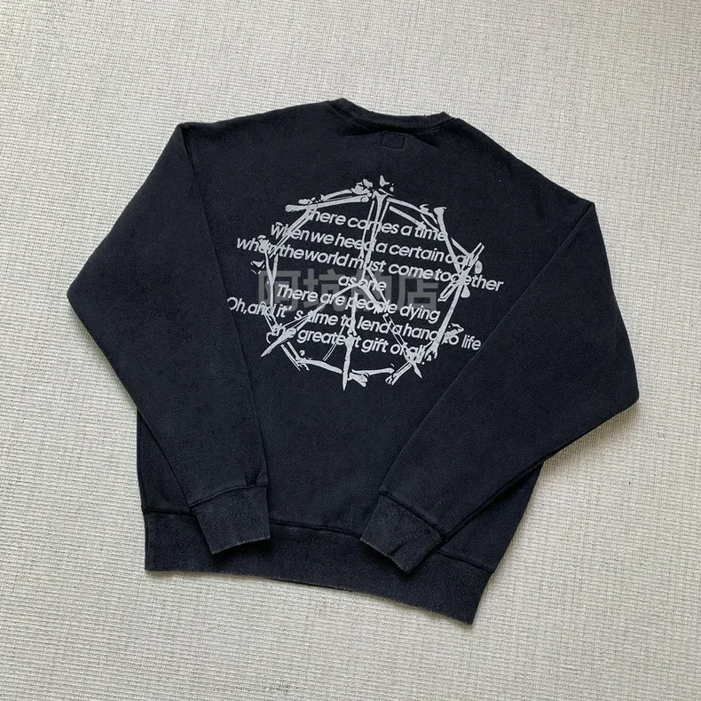 25SS Saint Michael Devil Pattern Print Hoodie Oversized Washed Black Sweatshirts
25SS Saint Michael Devil Pattern Print Hoodie Oversized Washed Black Sweatshirts