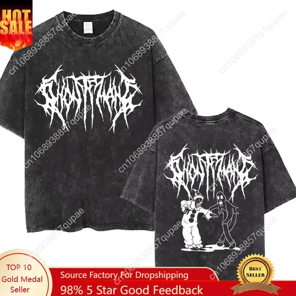 Винтажная футболка с двусторонним принтом Ghostemane, мужская футболка в стиле хип-хоп, рэп, рок-ловушка, металлические футболки, мужская готическая уличная одежда большого размера
Винтажная футболка с двусторонним принтом Ghostemane, мужская футболка в стиле хип-хоп, рэп, рок-ловушка, металлические футболки, мужская готическая уличная одежда большого размера