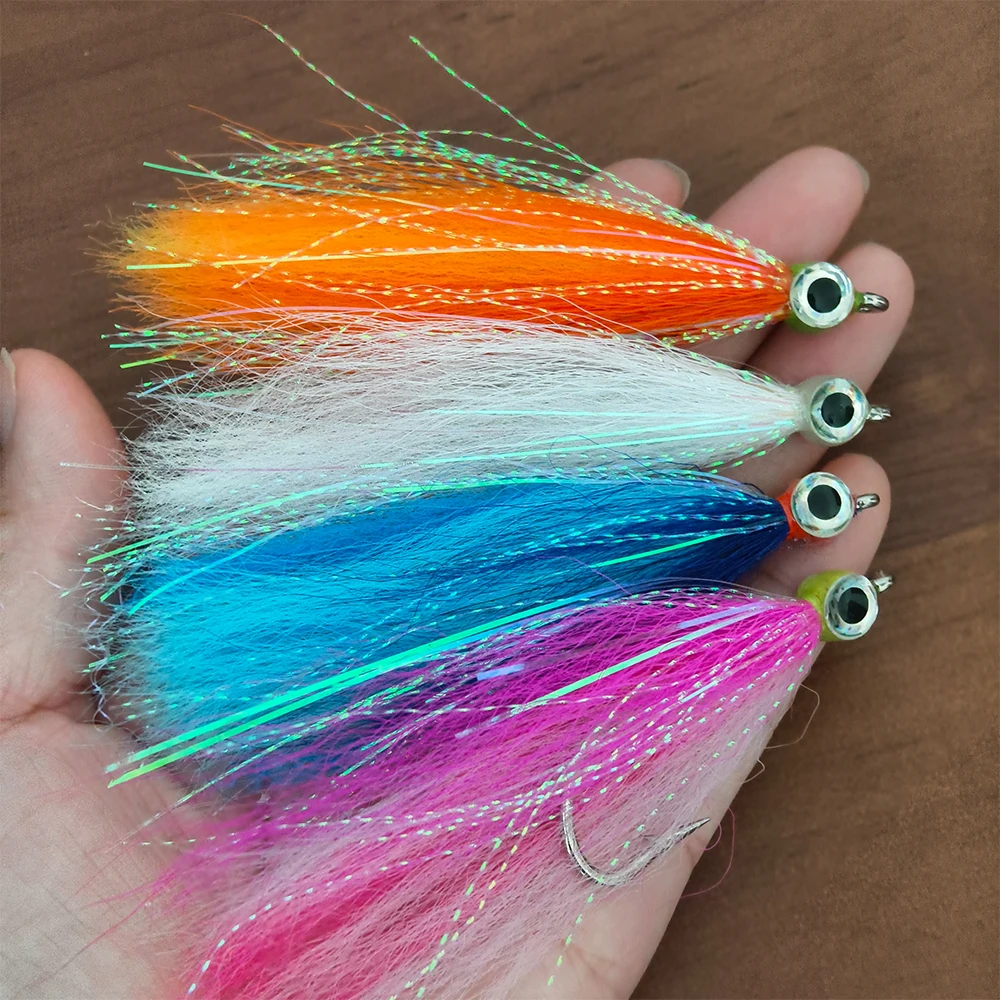 1PC/4PCS 5/0# Saltwater Streamers Fly Suspending Bait Fish Minnow Fly Strong Hook Big Game Fishing Lure Bait for Sea Trout Bass
1PC/4PCS 5/0# Saltwater Streamers Fly Suspending Bait Fish Minnow Fly Strong Hook Big Game Fishing Lure Bait for Sea Trout Bass
