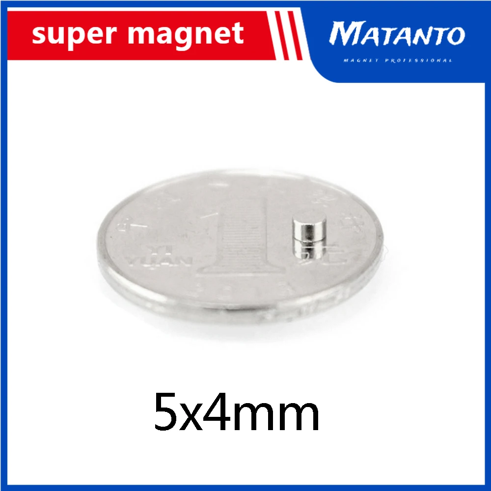 50/100/150pcs 5X4mm Permanent NdFeB Strong Powerful Magnetic Mini Small magnet N35 Round Magnets 5x4mm Neodymium Magnet Dia 5*4
50/100/150pcs 5X4mm Permanent NdFeB Strong Powerful Magnetic Mini Small magnet N35 Round Magnets 5x4mm Neodymium Magnet Dia 5*4