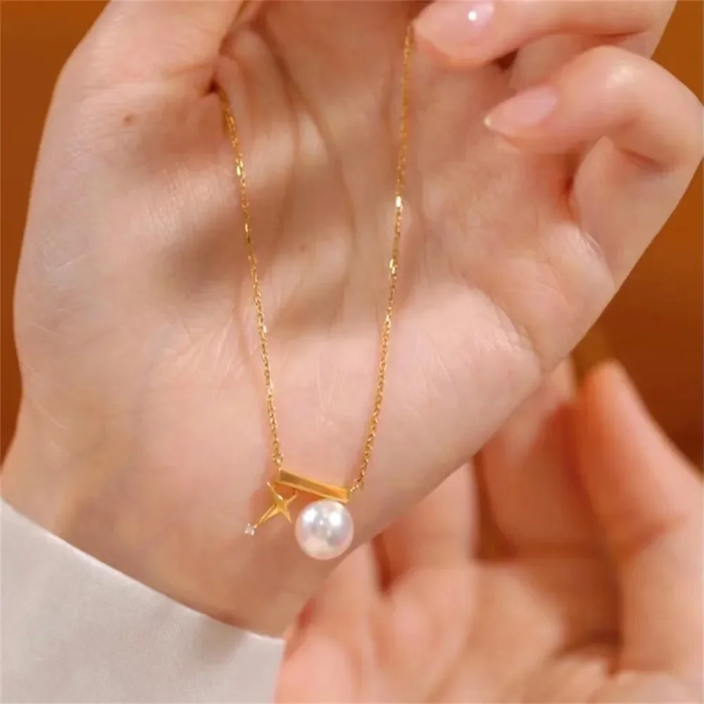 DIY Pearl Accessories S925 Sterling Silver Set Chain Empty Tray Fashion Pendant with Silver Chain Female Fit 8-10mm Beads L045
DIY Pearl Accessories S925 Sterling Silver Set Chain Empty Tray Fashion Pendant with Silver Chain Female Fit 8-10mm Beads L045