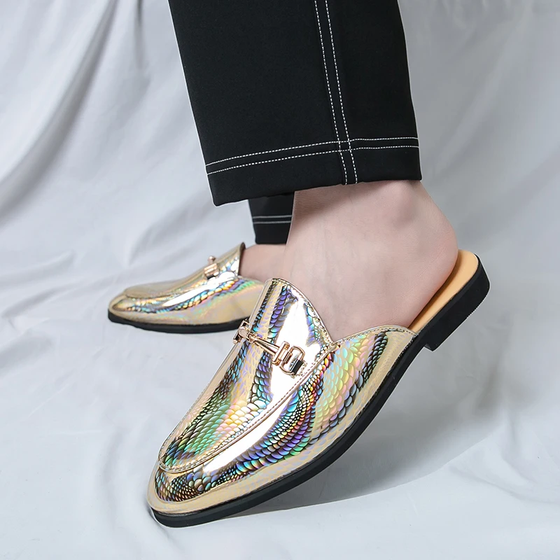 Patent Leather Brands Designer Mens Casual Business Italian Plus Size 46 Men Half Shoes Fashion Mules Man Social Slides Slippers
Patent Leather Brands Designer Mens Casual Business Italian Plus Size 46 Men Half Shoes Fashion Mules Man Social Slides Slippers