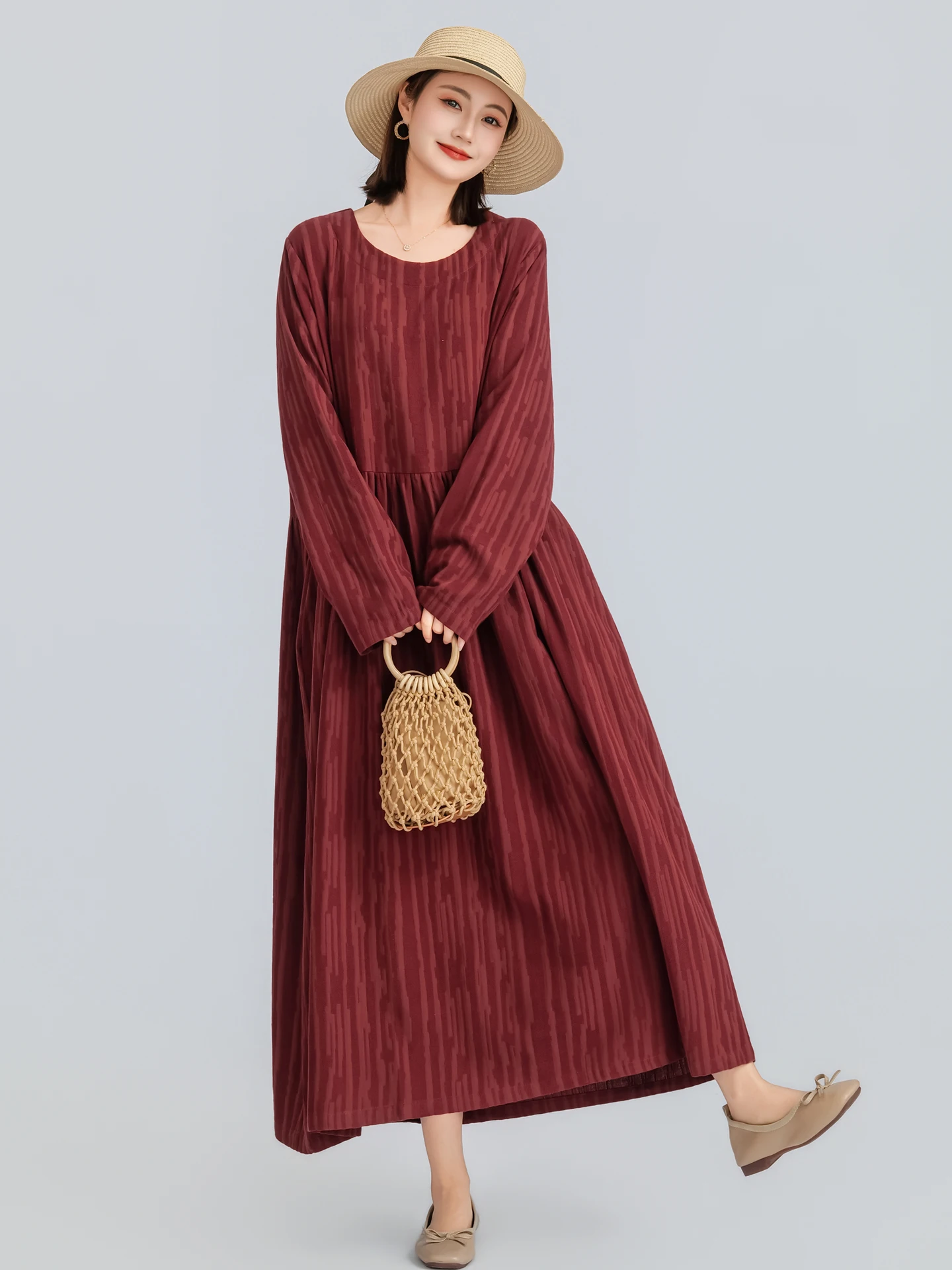Retro Red Cotton Lin Loose Long Sve Spring Dr Women's Original Design Long Dr Breathable Comfortable A-Line Skirt
Retro Red Cotton Lin Loose Long Sve Spring Dr Women's Original Design Long Dr Breathable Comfortable A-Line Skirt