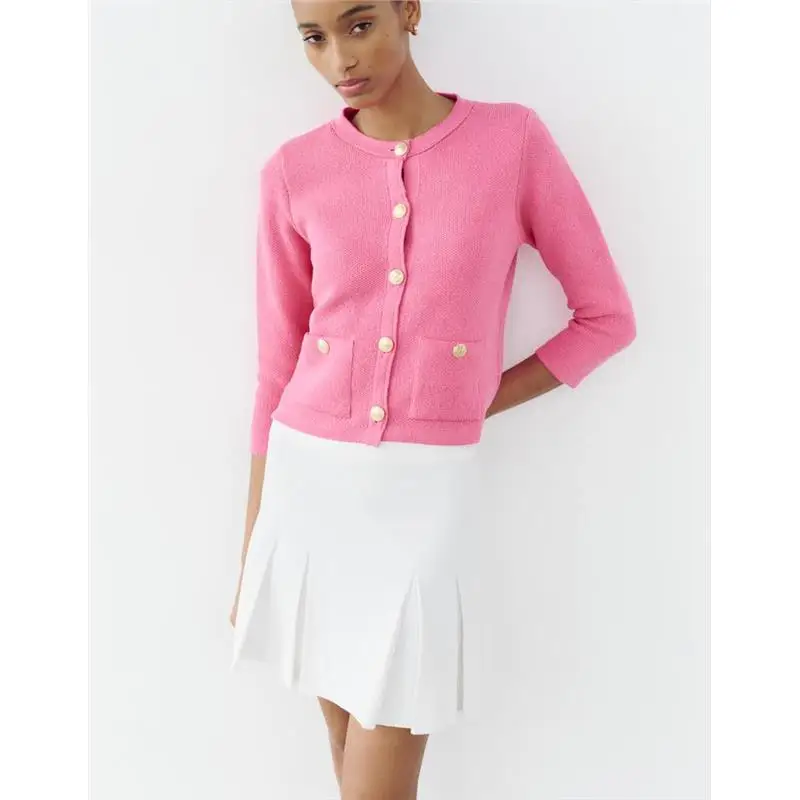 Sweet Simple Faionable round Ne Button Sve Knitted Jaet New Summer Product Polyester Fiber Commute Sle Long Sve
Sweet Simple Faionable round Ne Button Sve Knitted Jaet New Summer Product Polyester Fiber Commute Sle Long Sve