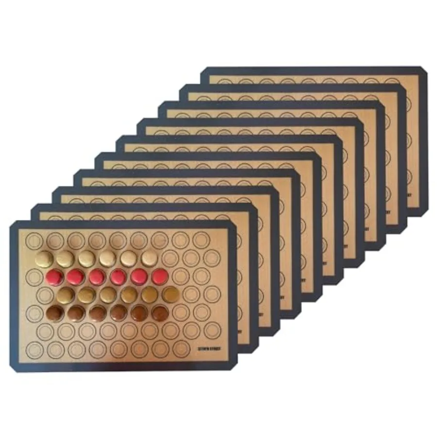 Macaron Silicone Baking Mats - Set of 10 - Full Size - 16 x 24inch Non-Stick Macaron Mat for Perfect Baking - Dishwasher and Ov
Macaron Silicone Baking Mats - Set of 10 - Full Size - 16 x 24inch Non-Stick Macaron Mat for Perfect Baking - Dishwasher and Ov