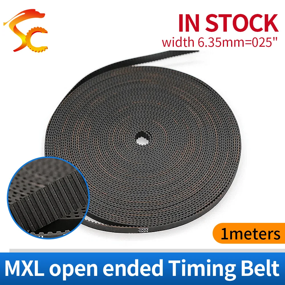 High Quality 1meters/LOT MXL025 timing belt Pitch=2.032 open rubber belt width 6.35mm=025" 3D Printer belt MXL-025 Free Shipping
High Quality 1meters/LOT MXL025 timing belt Pitch=2.032 open rubber belt width 6.35mm=025" 3D Printer belt MXL-025 Free Shipping