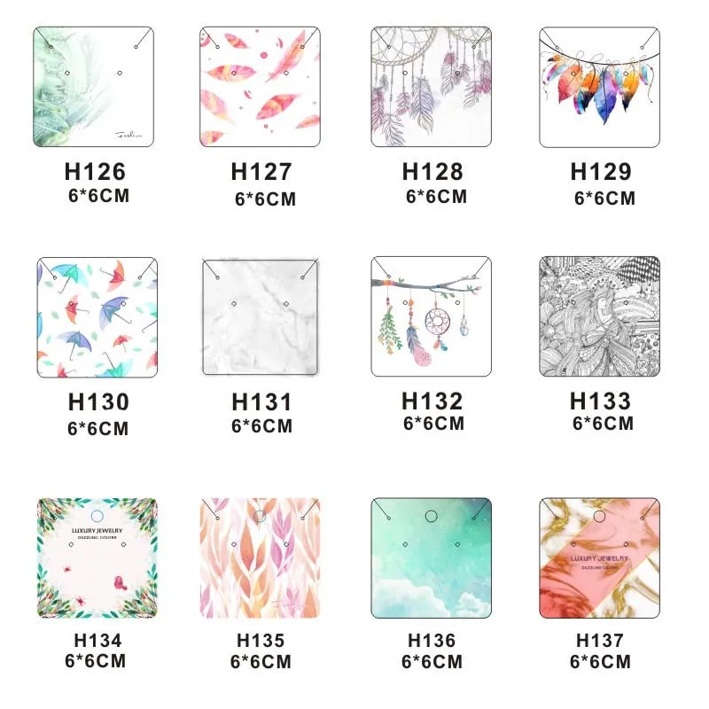 100pcs 6*6cm Colorful Paper Ear Jewelry Display Earrings Cards Hang Favor Label Tag For Jewelry Packing Making DIY Accessories
100pcs 6*6cm Colorful Paper Ear Jewelry Display Earrings Cards Hang Favor Label Tag For Jewelry Packing Making DIY Accessories
