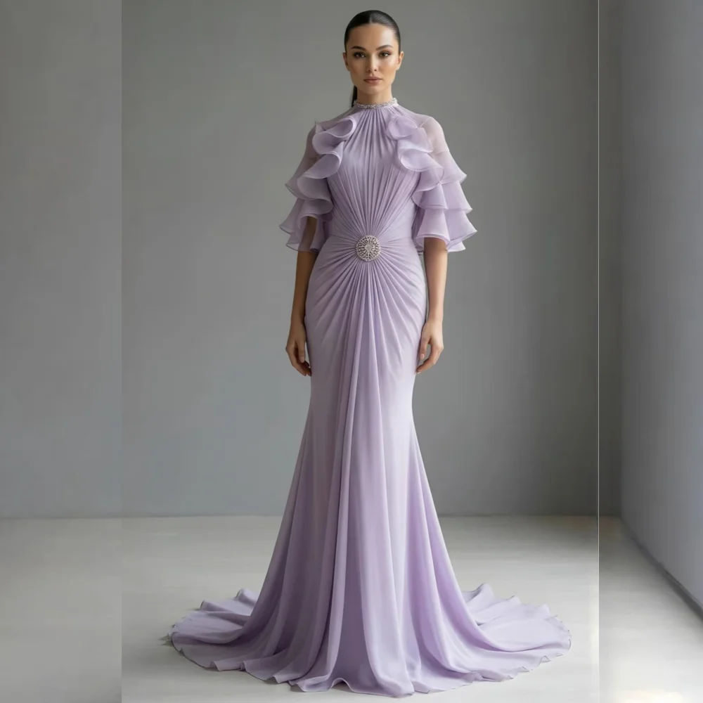 Customized Grace Glitter Party Dresses High Collar Backless Mermaid Chiffon Long Dresses Classic Evening Dress Formal
Customized Grace Glitter Party Dresses High Collar Backless Mermaid Chiffon Long Dresses Classic Evening Dress Formal
