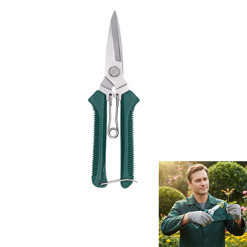 190 мм ножницы для обрезки бонсай из нержавеющей стали, острое прочное прямое лезвие, нескользящая ручка, садовый ручной инструмент, резак для ухода за растениями
190 мм ножницы для обрезки бонсай из нержавеющей стали, острое прочное прямое лезвие, нескользящая ручка, садовый ручной инструмент, резак для ухода за растениями