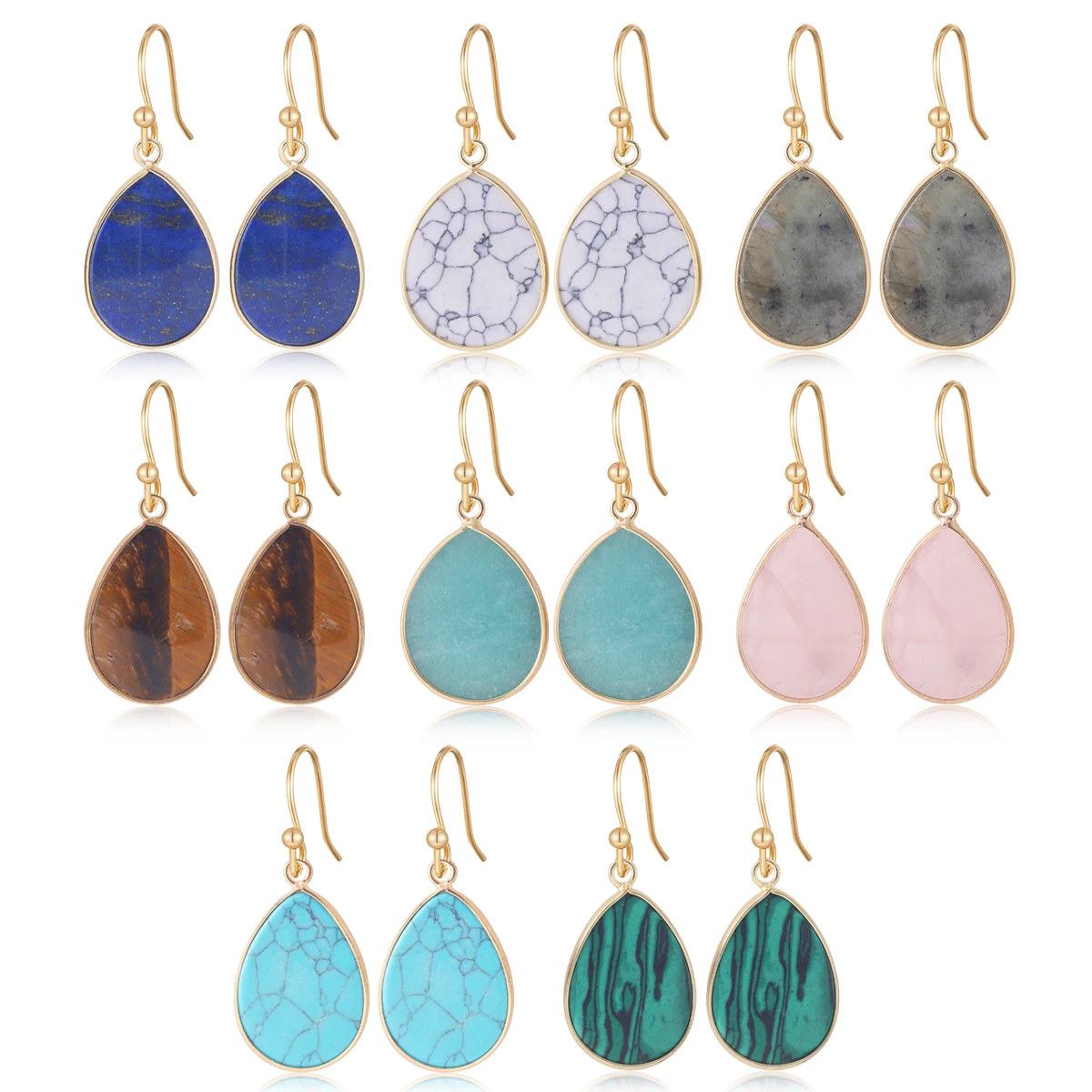 Natural Stone WaterDrop Pendant Labradorite Earrings Women New Daily Wear Earrings Fashion Jewelry Wholesale Drop Shipping
Natural Stone WaterDrop Pendant Labradorite Earrings Women New Daily Wear Earrings Fashion Jewelry Wholesale Drop Shipping