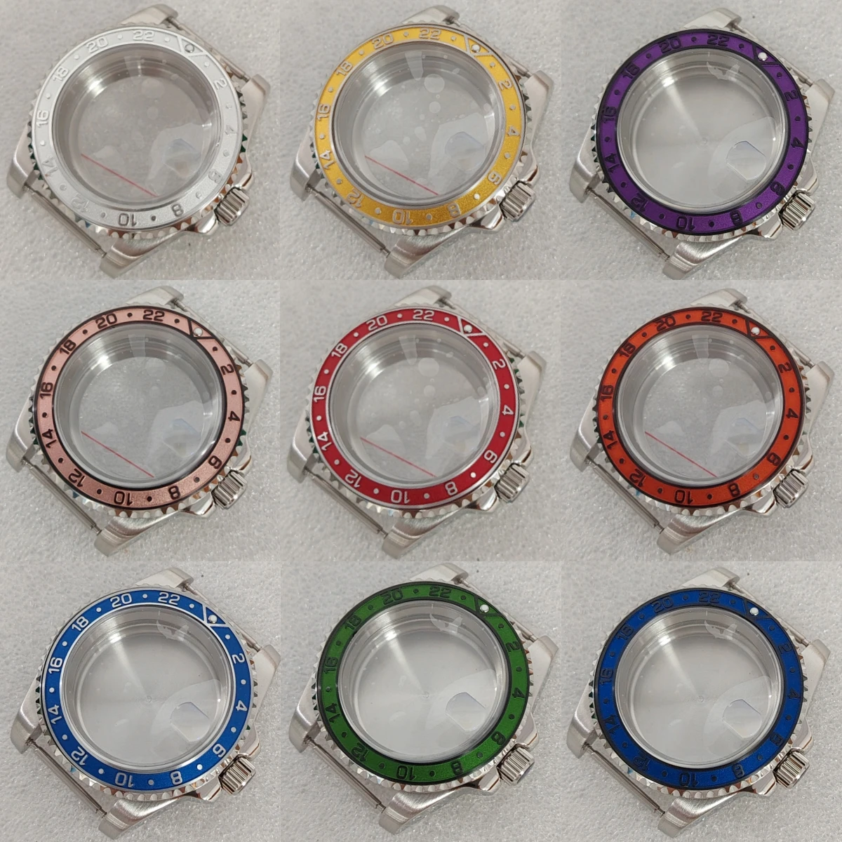 New 40mm Aluminum Convex Inclined Bezel Cyclops Silver Watch Case for SUB GMT NH35/NH34 Automatic Movement 5ATM Mod Parts
New 40mm Aluminum Convex Inclined Bezel Cyclops Silver Watch Case for SUB GMT NH35/NH34 Automatic Movement 5ATM Mod Parts