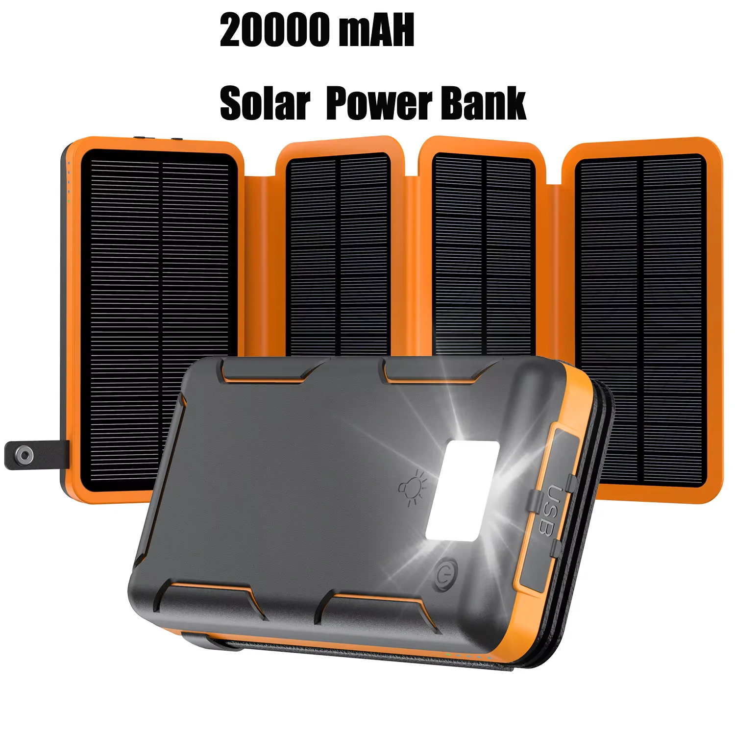 New Portable Solar Power Bank 20000mAh Large Capacity Charger Compatible with IOS Android USB-A and USB-C Fast Charging outdoor
New Portable Solar Power Bank 20000mAh Large Capacity Charger Compatible with IOS Android USB-A and USB-C Fast Charging outdoor