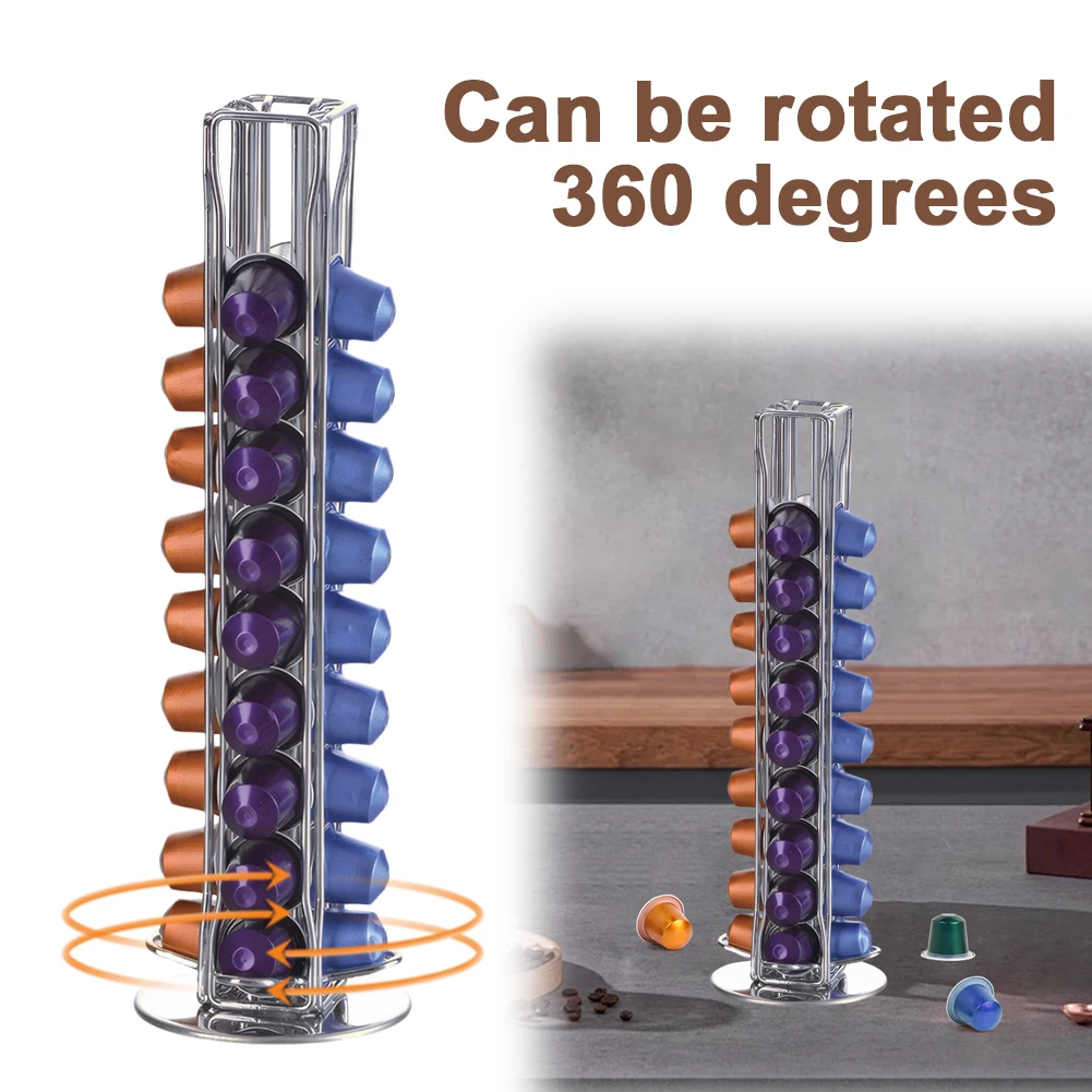 40Pcs Rotatable Coffee Holder Capsule Holder Rotatable Shelf Caffee Organiser for Coffee Bar Kitchen Countertop
40Pcs Rotatable Coffee Holder Capsule Holder Rotatable Shelf Caffee Organiser for Coffee Bar Kitchen Countertop
