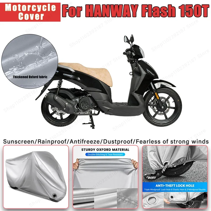 For HANWAY Flash 150T No Ear Motorcycle Cover - Outdoor Full Body Protection, Waterproof Dustproof Heat-Resistant Moto Accessory
For HANWAY Flash 150T No Ear Motorcycle Cover - Outdoor Full Body Protection, Waterproof Dustproof Heat-Resistant Moto Accessory