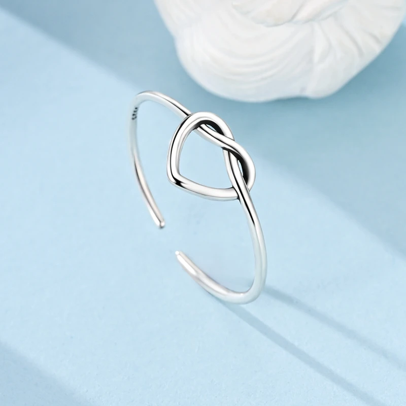 100% 925 Sterling Silver Heart Knot Open Rings For Women Girls Wedding Anniversary Jewelry Gift
100% 925 Sterling Silver Heart Knot Open Rings For Women Girls Wedding Anniversary Jewelry Gift