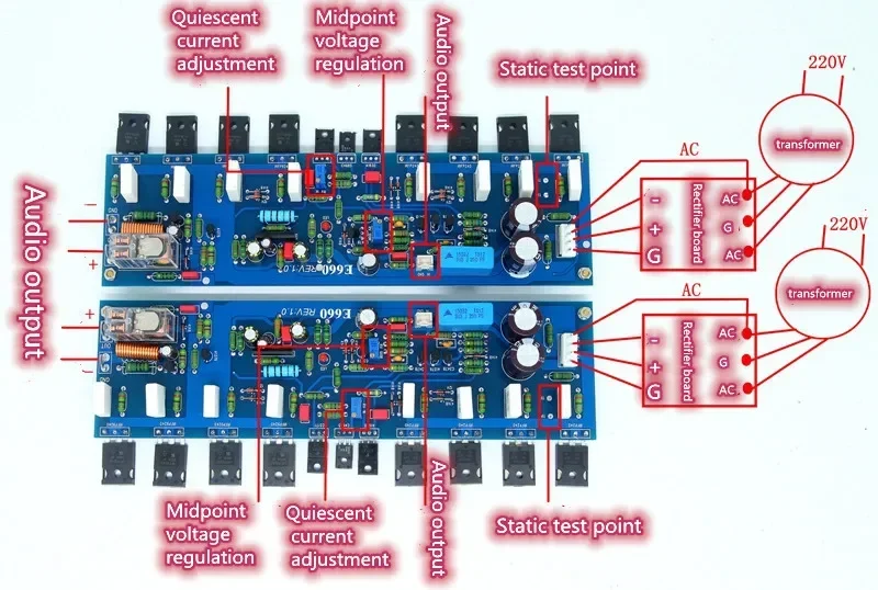 HiFi Fever 350W+350W 2.0 Channel Stereo Golden Voice E660 IRF9240 IRF240 FET Field Effect Tube Class AB Audio Amplifier Board
HiFi Fever 350W+350W 2.0 Channel Stereo Golden Voice E660 IRF9240 IRF240 FET Field Effect Tube Class AB Audio Amplifier Board