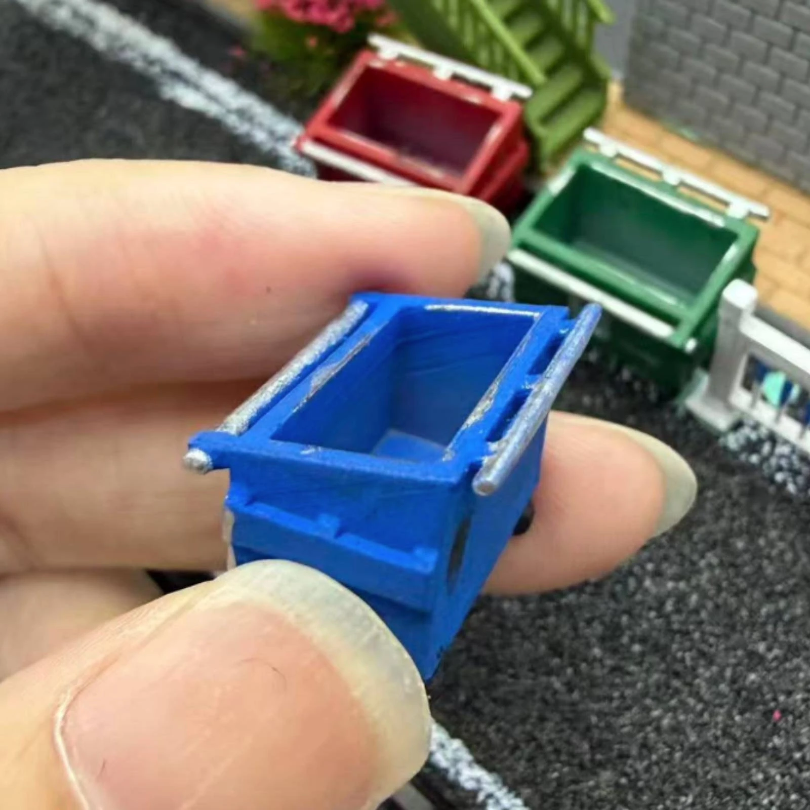 Miniature Trash Bin 1:64 Scale Miniature Bin with Wheels Model Garbage Can Open-Top Trash Can Model Rectangular for Hobbyists
Miniature Trash Bin 1:64 Scale Miniature Bin with Wheels Model Garbage Can Open-Top Trash Can Model Rectangular for Hobbyists