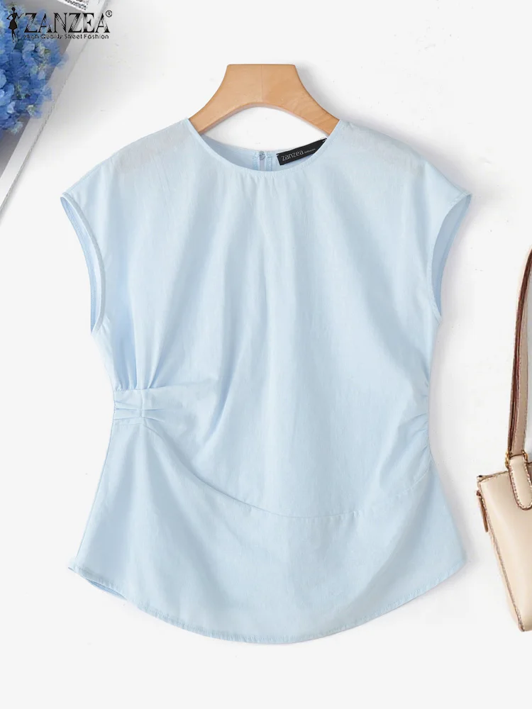 ZANZEA 2025 Women Summer Sleeveless Blouse Stylish Office Work Shirt Fashion Holiday Blusas Mujer Casual Solid O Neck Loose Tops
ZANZEA 2025 Women Summer Sleeveless Blouse Stylish Office Work Shirt Fashion Holiday Blusas Mujer Casual Solid O Neck Loose Tops