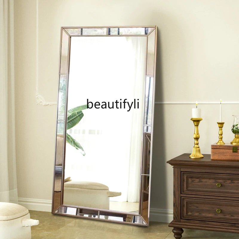 American rural wall-mounted full-length mirror European antique floor-to-ceiling mobile fitting decorative wall-mounted mirror
American rural wall-mounted full-length mirror European antique floor-to-ceiling mobile fitting decorative wall-mounted mirror