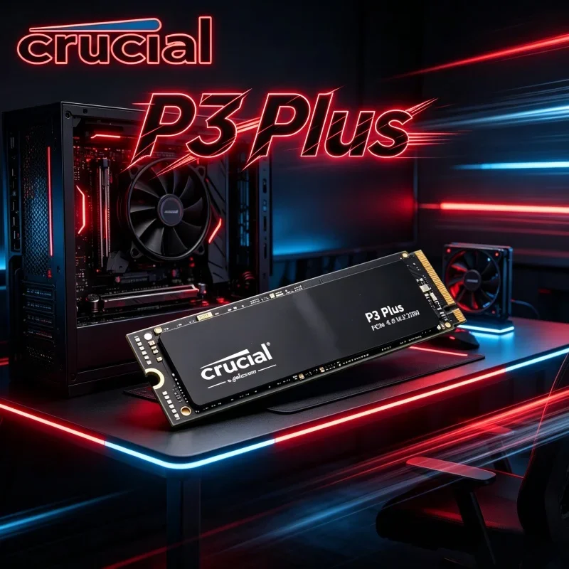 Crucial P3 Plus Solid State Drive M.2 2280 PCIe4 NVMe 1TB/2TB Option OEM 3D NAND Fast Loading Gaming Drive For All PCs Notebooks