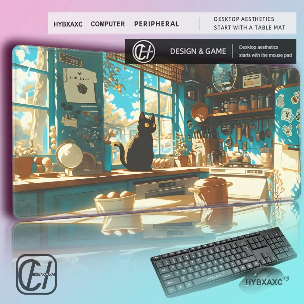 HYBXAXC Aesthetic Black Cat Anime Mouse Pad Large Desk Mat Non-slip Rubber Base for Gamers & Students
HYBXAXC Aesthetic Black Cat Anime Mouse Pad Large Desk Mat Non-slip Rubber Base for Gamers & Students