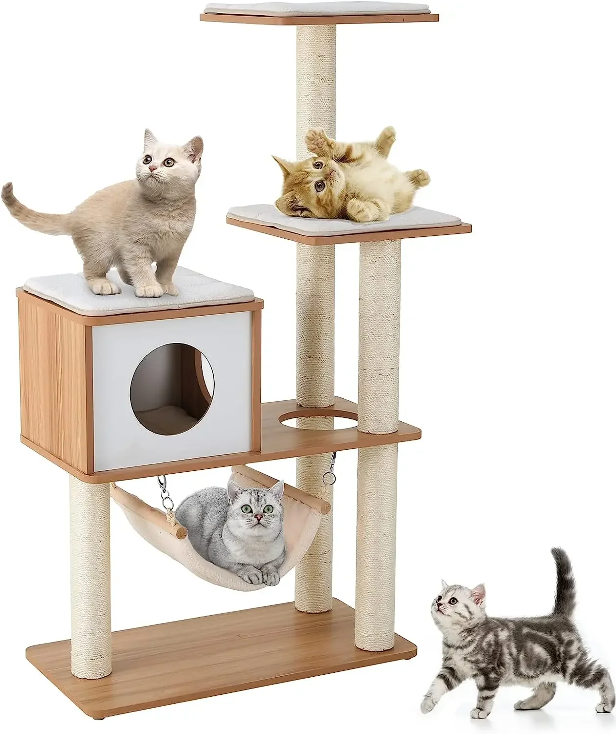 45/52/63"/55'' In Modern Cat Tree Tower Wooden Large Cat Apartment Furniture Cat
45/52/63"/55'' In Modern Cat Tree Tower Wooden Large Cat Apartment Furniture Cat