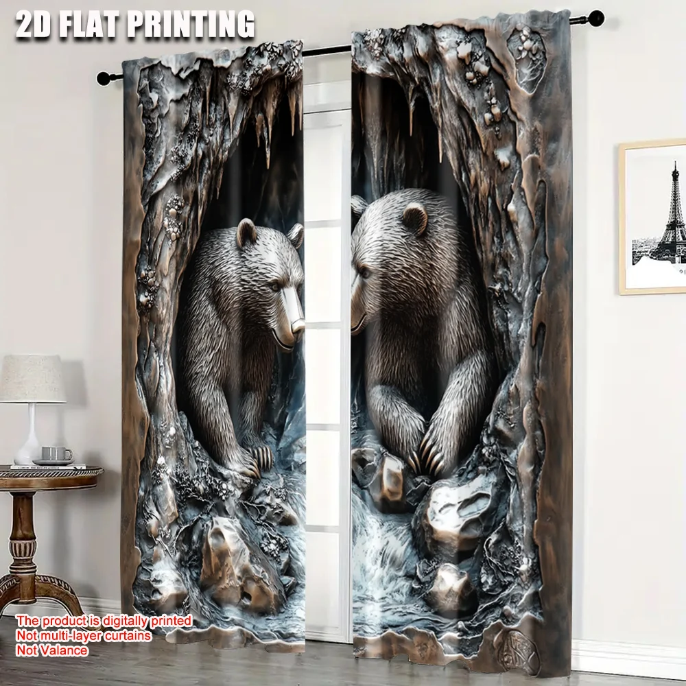 2pcs, Pattern Curtains 2D plane printing Bear infested Polyester Woven (without rod) Home Decor Use for Bedroom, Living Room,
2pcs, Pattern Curtains 2D plane printing Bear infested Polyester Woven (without rod) Home Decor Use for Bedroom, Living Room,