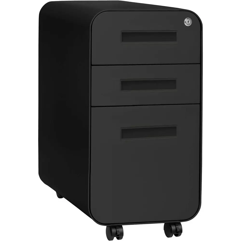 Under Desk Legal/Letter Size Mobile Metal Filing Cabinet with Lock, Pre-Assembled, All Black
Under Desk Legal/Letter Size Mobile Metal Filing Cabinet with Lock, Pre-Assembled, All Black