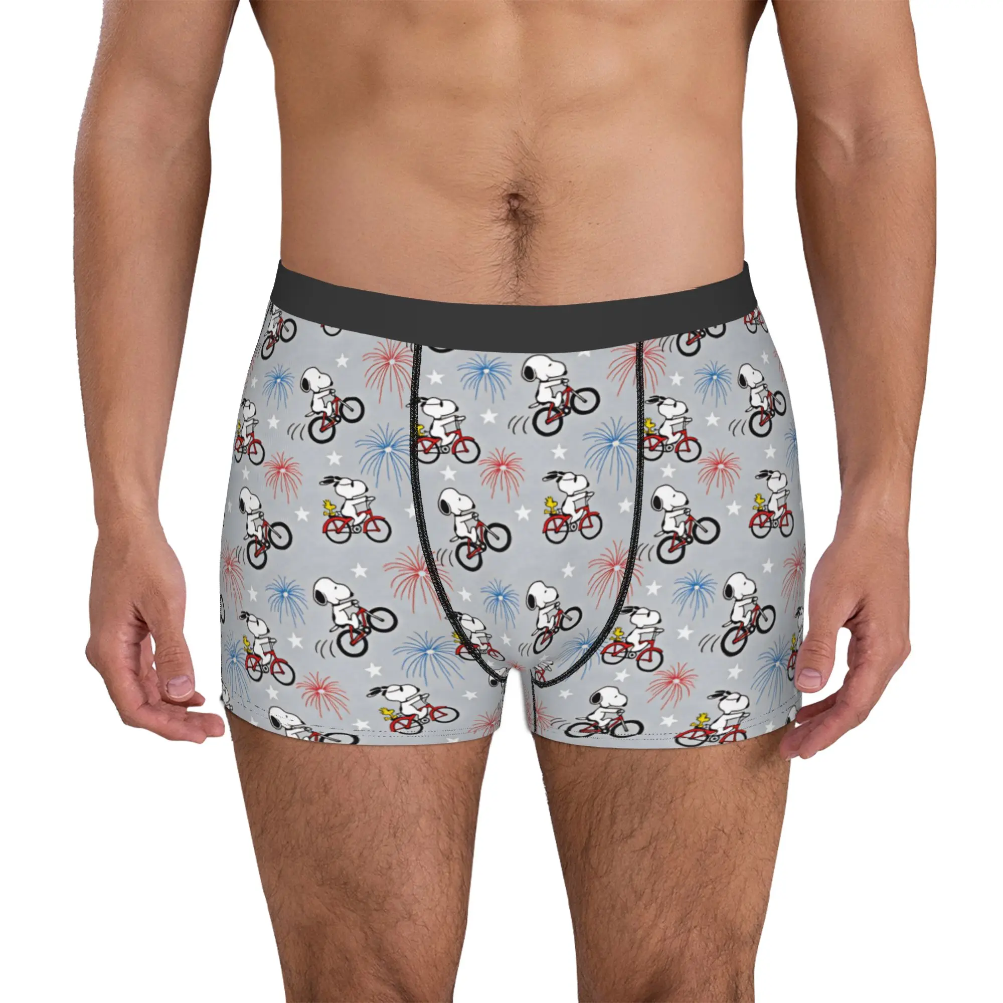 Male Novelty Snoopy Woodstock Red Bicycle Underwear Cartoon Beagle Boxer Briefs Stretch Shorts Panties Underpants
Male Novelty Snoopy Woodstock Red Bicycle Underwear Cartoon Beagle Boxer Briefs Stretch Shorts Panties Underpants