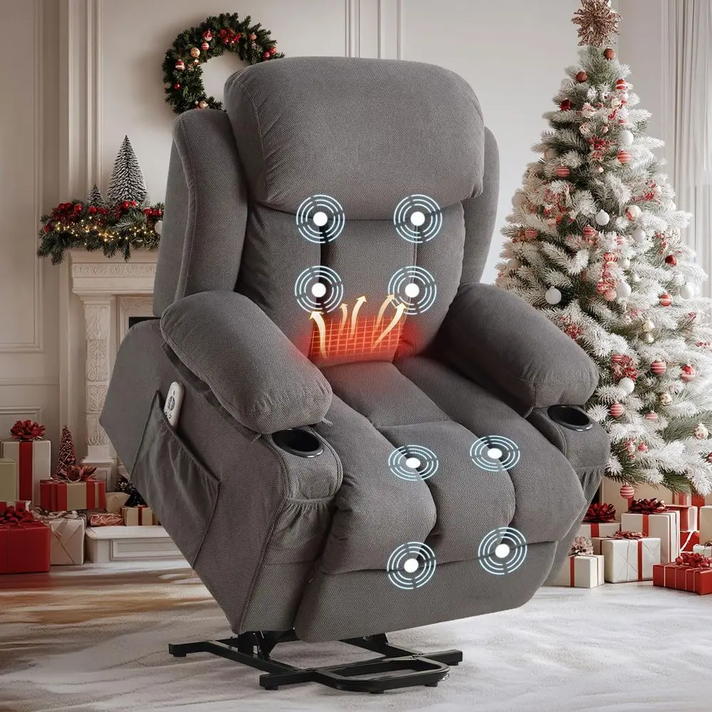 Luxury Massage and Heat Recliner for Elderly with Cup Holders, Extended Footrest, Side Pocket, and USB Port
Luxury Massage and Heat Recliner for Elderly with Cup Holders, Extended Footrest, Side Pocket, and USB Port