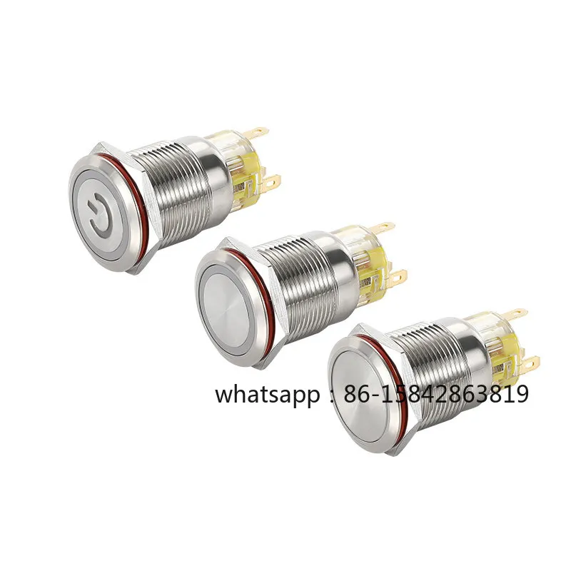 12/16/19/22mm Metal Button Waterproof Start Switch Flat Head Jog Self-locking/automatic Power Button
12/16/19/22mm Metal Button Waterproof Start Switch Flat Head Jog Self-locking/automatic Power Button