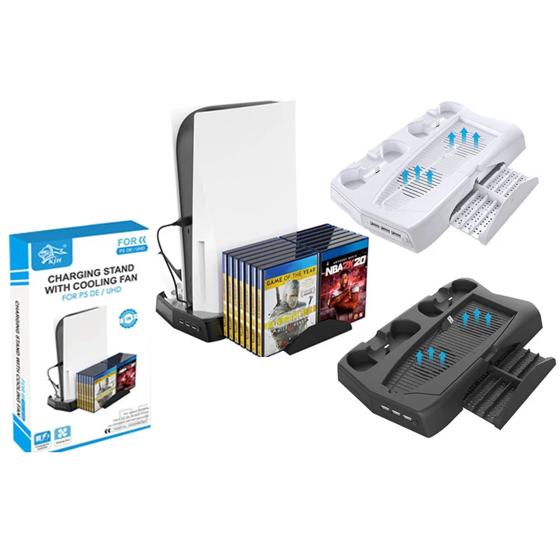 PS5 DE/UHD Host Multi-function Charging Cooling Fan Dock + Storage Dish Rack Stand with Handle Dual Charger
PS5 DE/UHD Host Multi-function Charging Cooling Fan Dock + Storage Dish Rack Stand with Handle Dual Charger