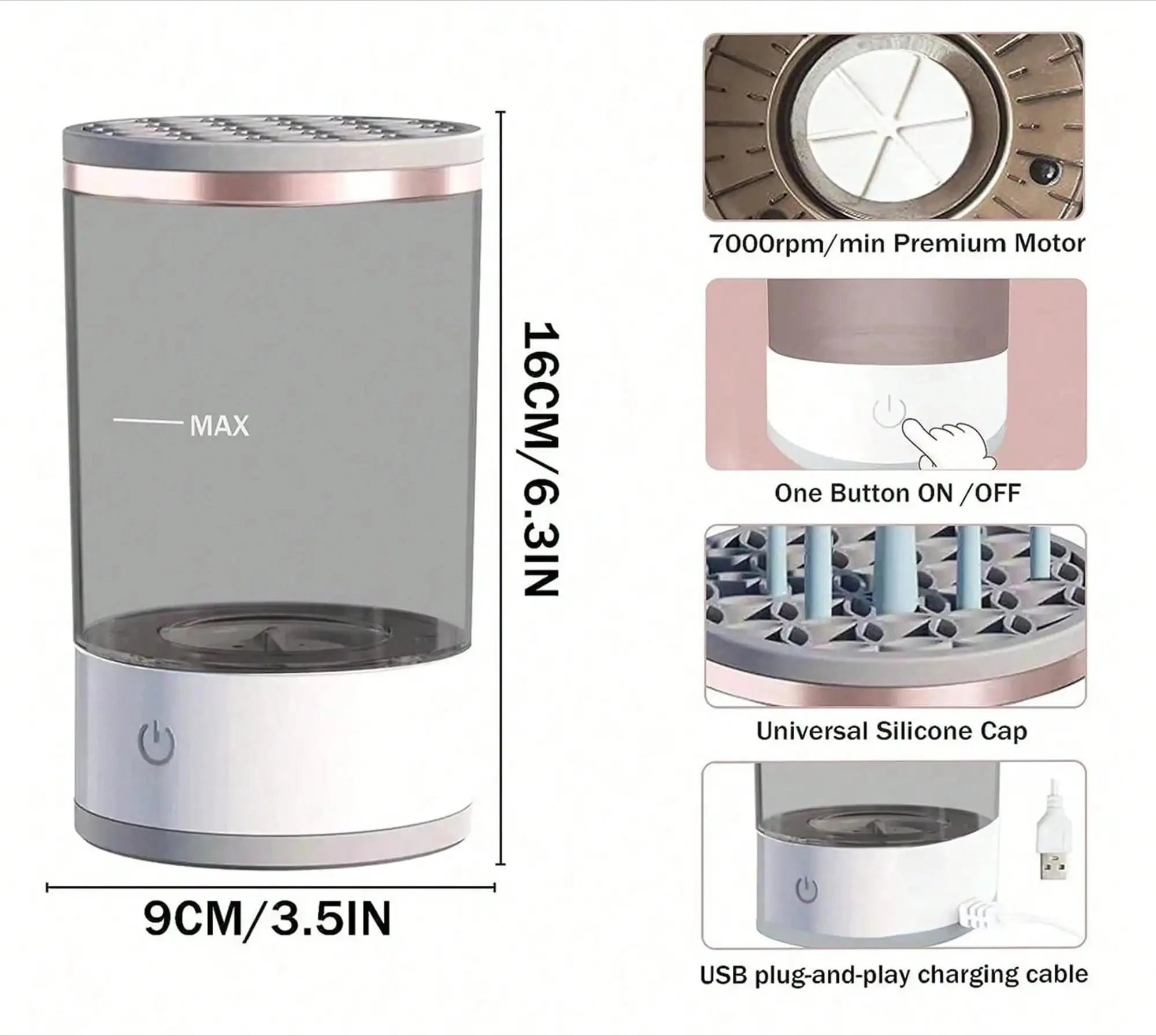 Electric Makeup Brush Cleaner Machine
Electric Makeup Brush Cleaner Machine