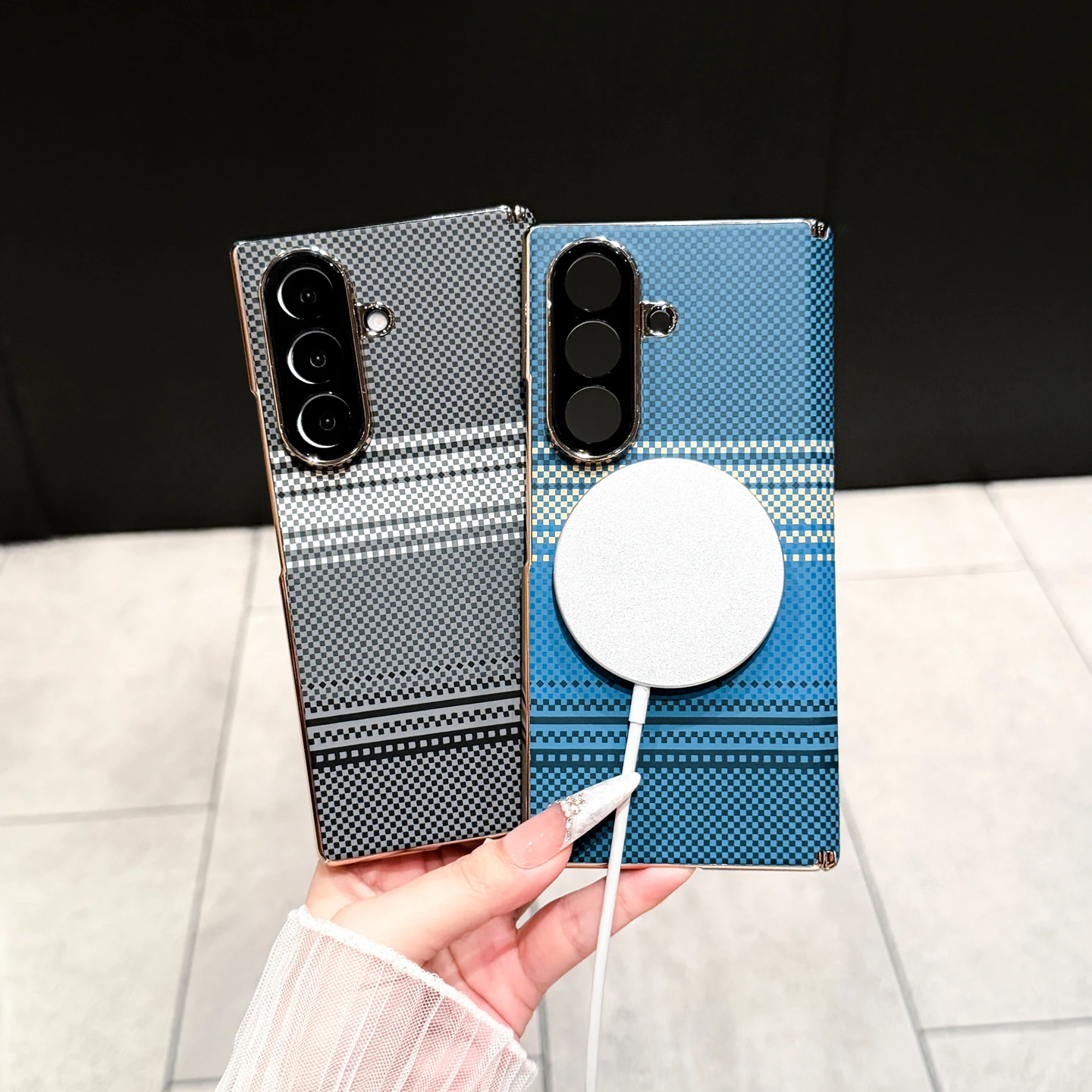 Luxury Busienss Kevlar Pttern Plating Phone Case For Samsung Galaxy Z Fold 8 Ultra Magnetic Hinge Protector Shockproof Cover
Luxury Busienss Kevlar Pttern Plating Phone Case For Samsung Galaxy Z Fold 8 Ultra Magnetic Hinge Protector Shockproof Cover