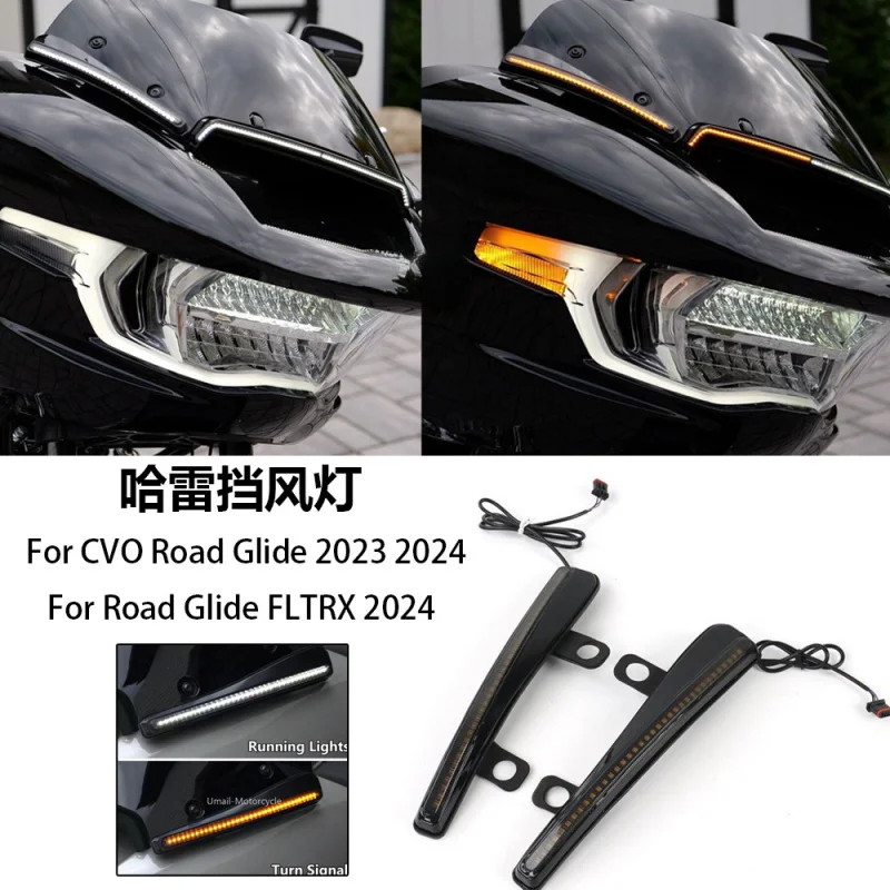 Suitable for HarleyCVORoad Glide ST 2024 Motorcycle LEDWindshield Trim Light Daytime Running Turn Signal Light
Suitable for HarleyCVORoad Glide ST 2024 Motorcycle LEDWindshield Trim Light Daytime Running Turn Signal Light